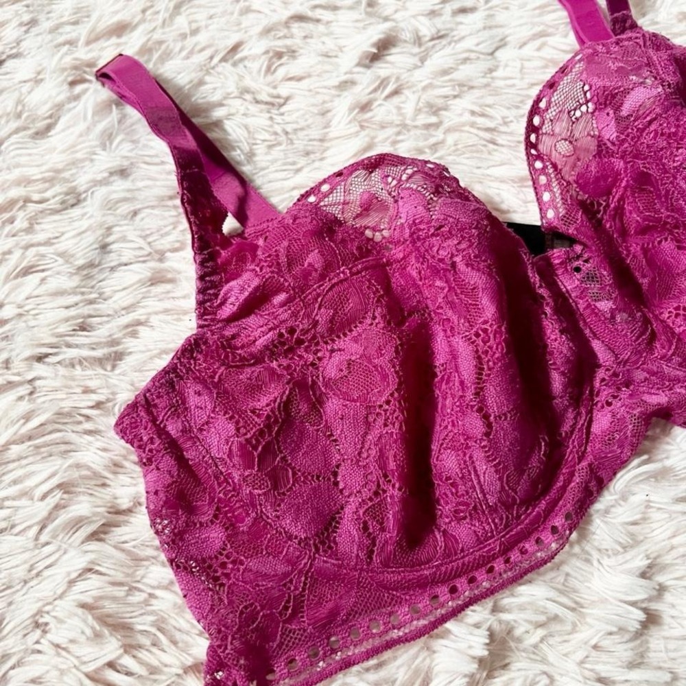 Lace Feminine Coquette Twee Balconette Bra Bravissimo 30DD Delicate Lingerie - Picture 2 of 7